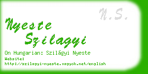 nyeste szilagyi business card
